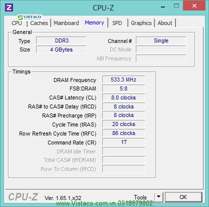 xem thông tin hệ thống bằng CPUZ